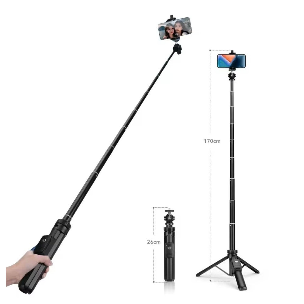 YUNTENG VCT-361 Selfie-Stick mit Stativfunktion – Magnetisch, Bluetooth-kompatibel, für Smartphones/Action-Kameras