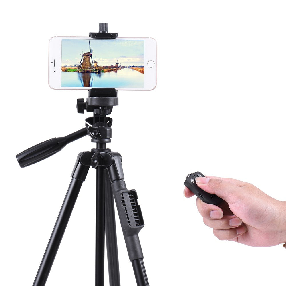 YUNTENG 5208 Stativ – Mit Bluetooth-Fernbedienung, für DSLR- & SLR-Kameras sowie Smartphones
