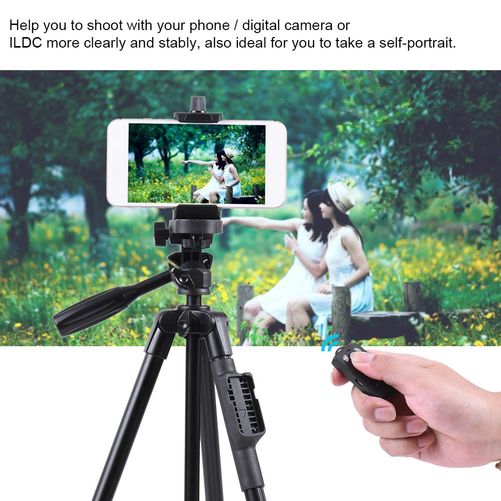 YUNTENG 5208 Stativ – Mit Bluetooth-Fernbedienung, für DSLR- & SLR-Kameras sowie Smartphones