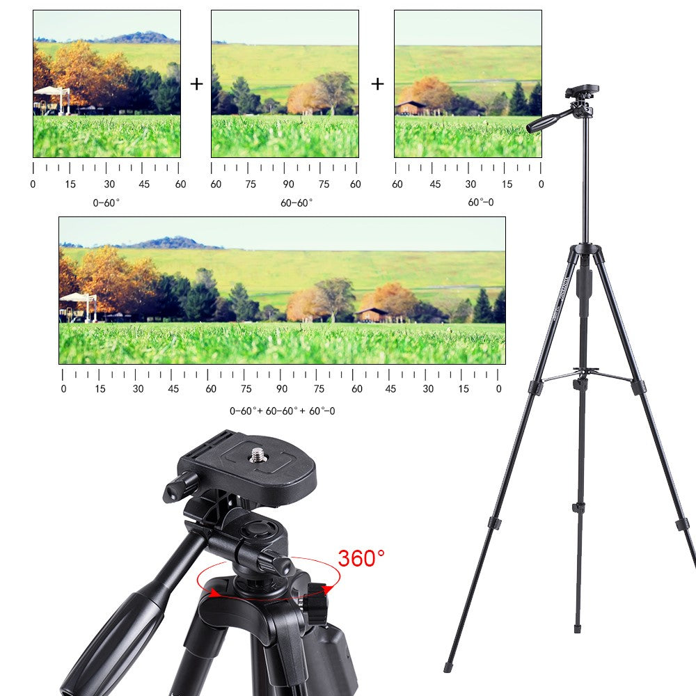 YUNTENG 5208 Stativ – Mit Bluetooth-Fernbedienung, für DSLR- & SLR-Kameras sowie Smartphones