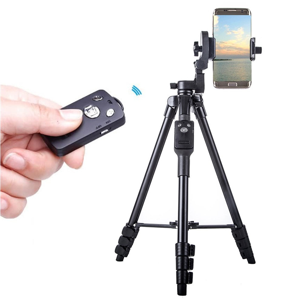 YUNTENG 5218 Teleskop-Fotografie-Stativ – Mit Bluetooth-kompatibler Fernbedienung, für DSLR- & SLR-Kameras sowie Smartphones
