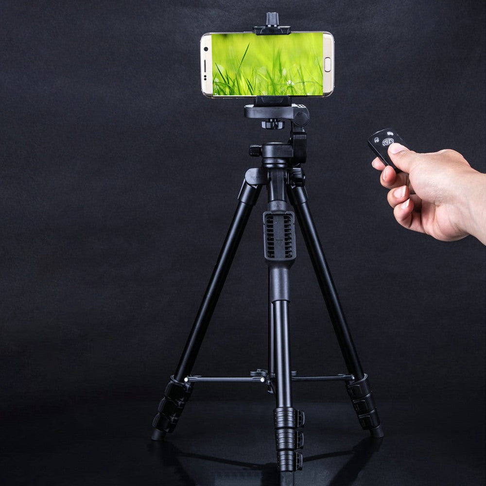YUNTENG 5218 Teleskop-Fotografie-Stativ – Mit Bluetooth-kompatibler Fernbedienung, für DSLR- & SLR-Kameras sowie Smartphones