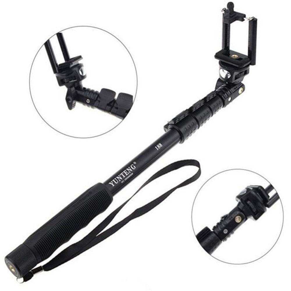 YUNTENG 188 Selfie-Stick – Tragbar, ausziehbar, für Handys