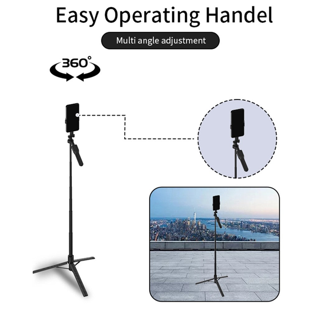 JMARY KT-239 Selfie-Stick mit Stativfunktion – 1,75 m, mit Handyhalterung & drehbarem Design