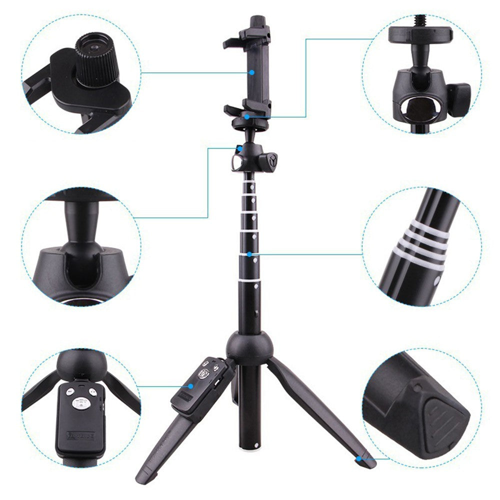 YUNTENG YT-9928 Selfie-Stick mit Tischstativfunktion – Mit Bluetooth-kompatibler Fernbedienung, für Handys