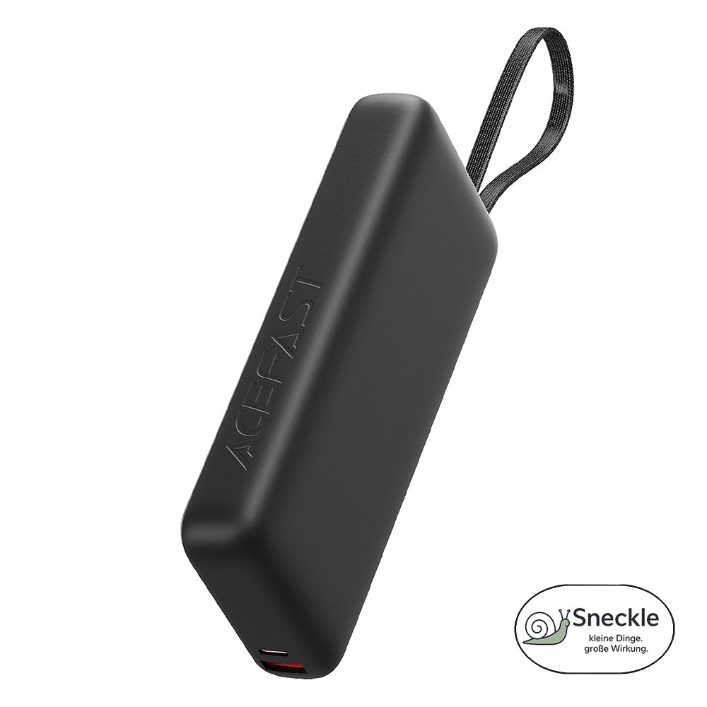 Powerbank 20000mAh mit integriertem USB-C-Kabel – 130W Schnellladefunktion