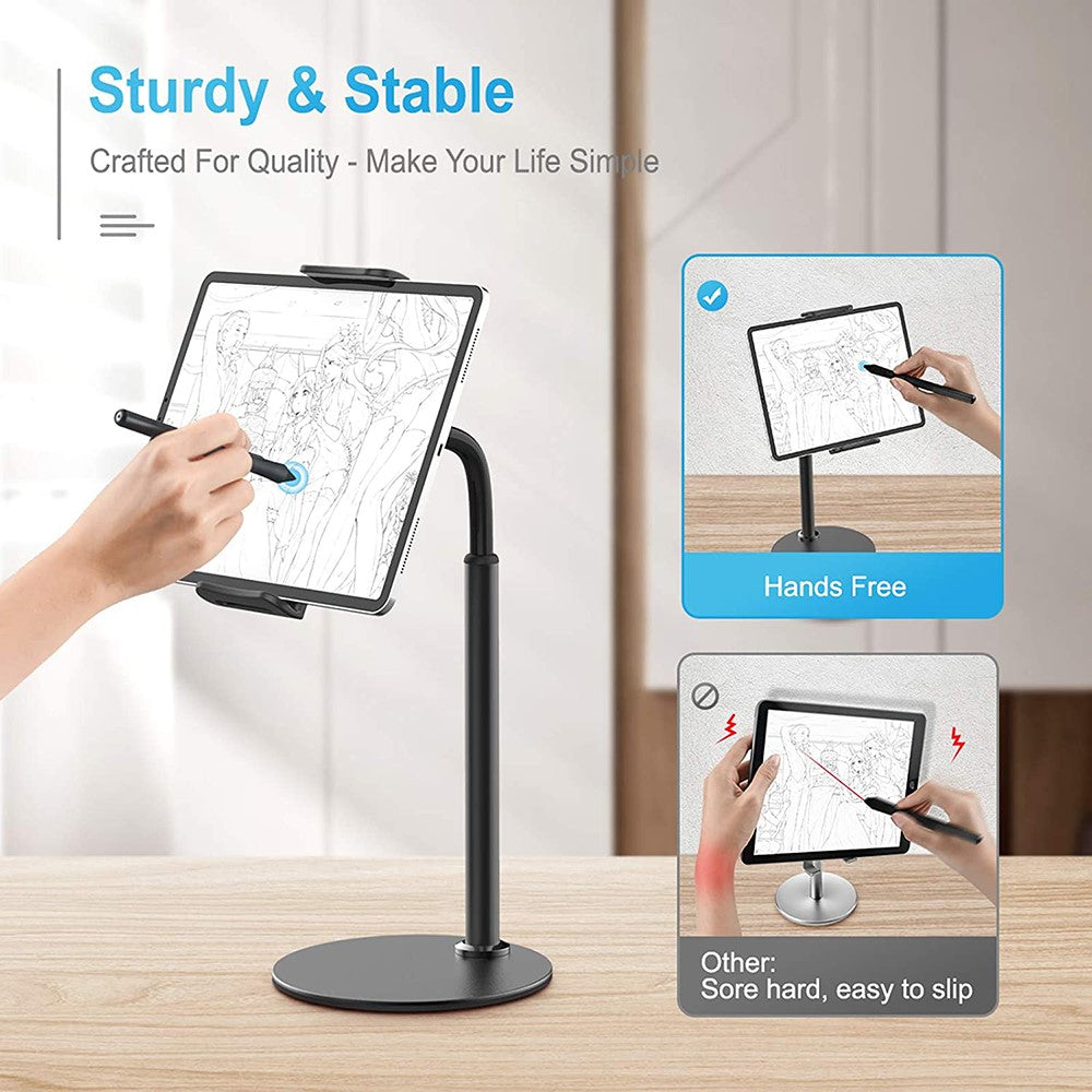 ZM-15 360° Rotatable Tablet Stand Desktop Phone Holder for 4.7-10.5inch Cell Phone iPad