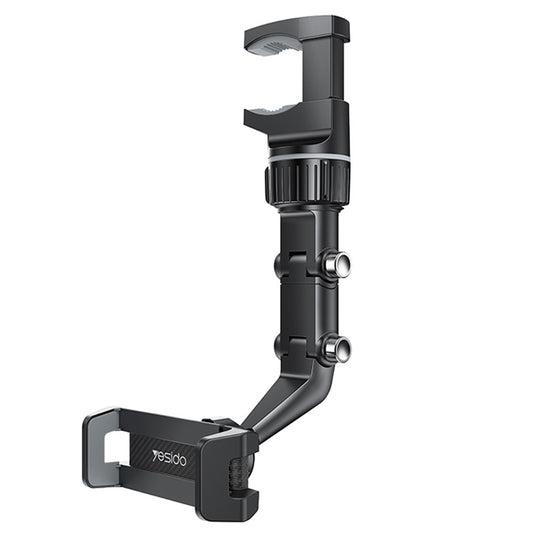 Auto-Handyhalterung – YESIDO C192 Clip-on Rotating Car Rearview Mirror Mount Adjustable Bracket YESIDO C192 Clip-on-drehbare Auto-Rückspiegelhalterung, verstellbare Halterung für 4-6,7-Zoll-Telefonhalter