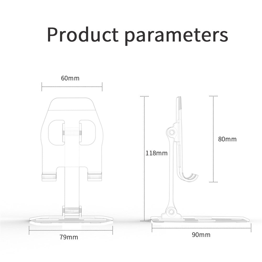 YY-018 Foldable Desktop Phone Tablet Holder Stand Aluminum Alloy Cellphone Bracket