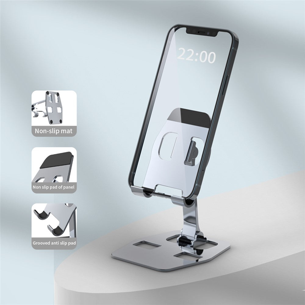 YY-018 Foldable Desktop Phone Tablet Holder Stand Aluminum Alloy Cellphone Bracket