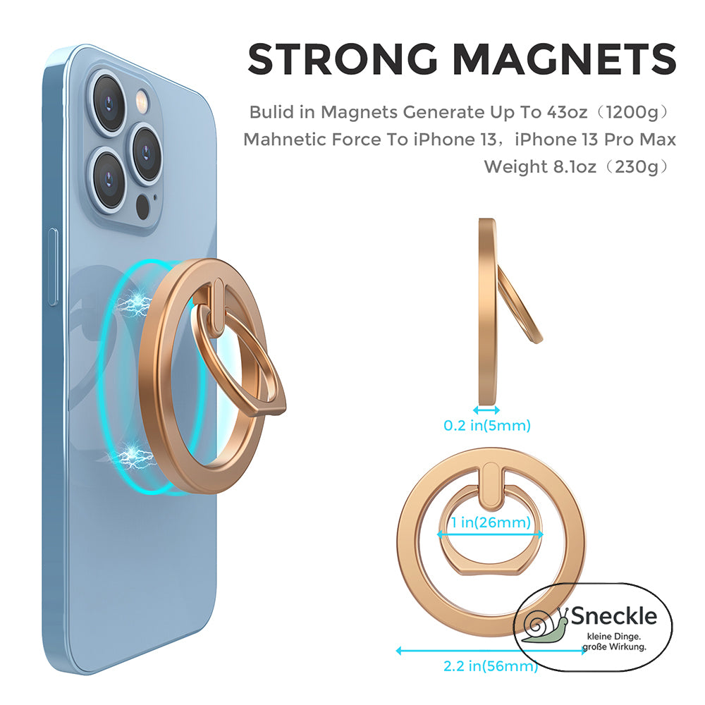 AHASTYLE WG82 Magnetischer Ringhalter – Mit Standfunktion 360° & Zinklegierung