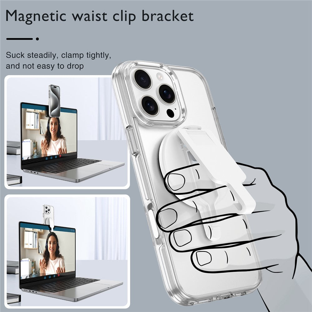 Magnetic Phone Mount Stand Multi-Functional Holder Anti-Drop for Belt Clip / Desktop / Computer Clip