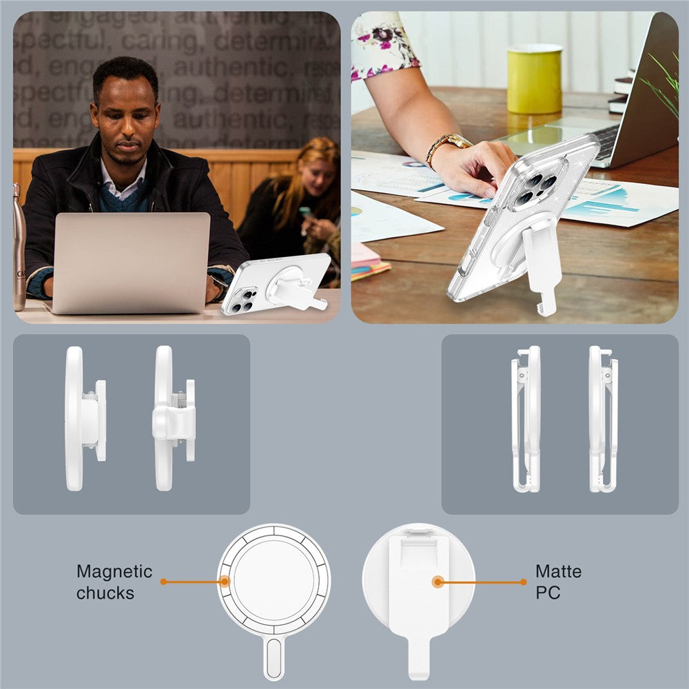 Magnetic Phone Mount Stand Multi-Functional Holder Anti-Drop for Belt Clip / Desktop / Computer Clip
