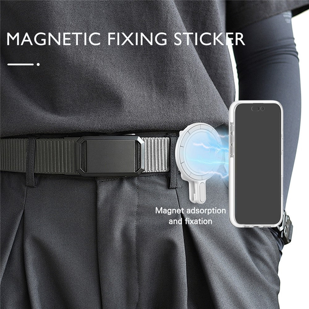 Magnetic Phone Mount Stand Multi-Functional Holder Anti-Drop for Belt Clip / Desktop / Computer Clip