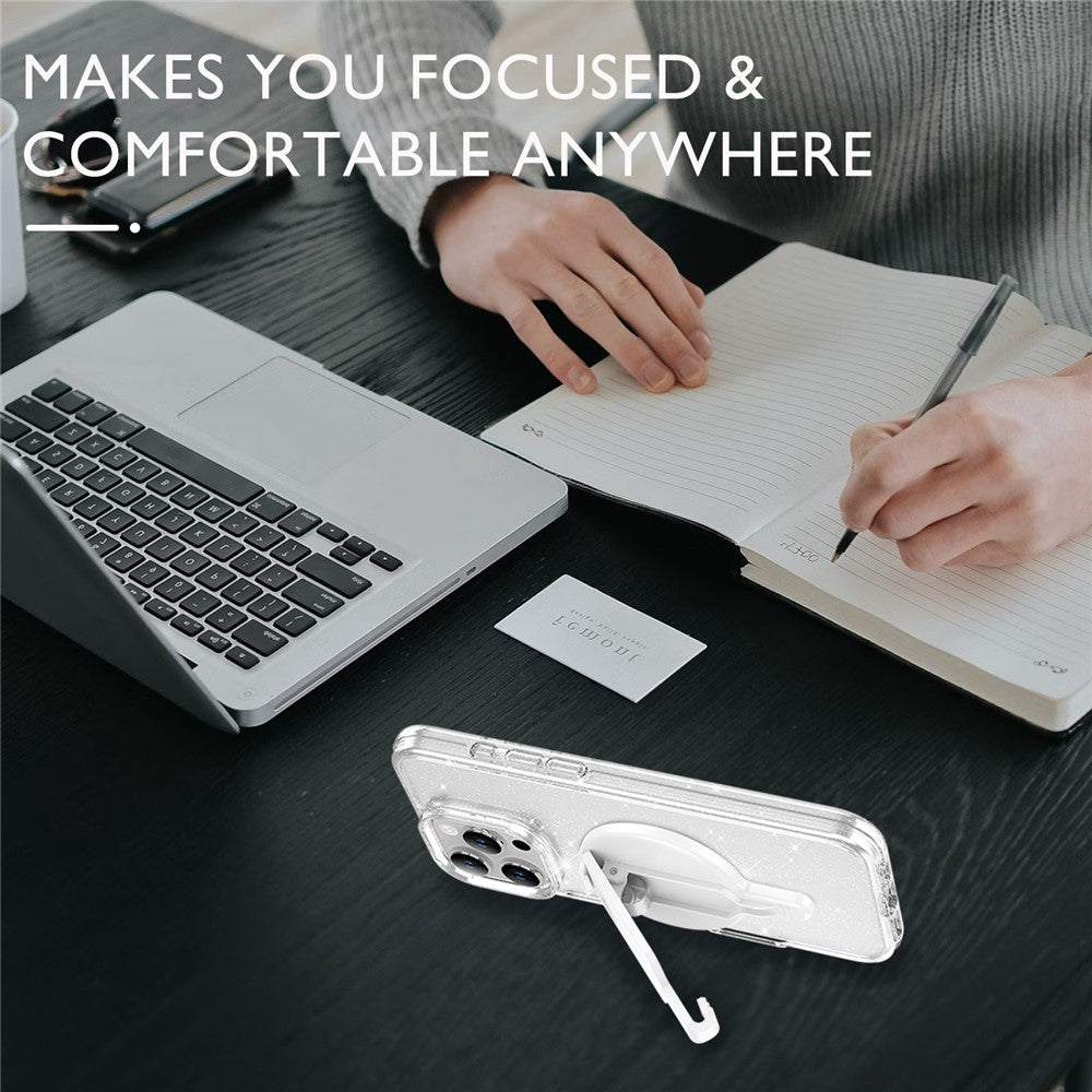 Magnetic Phone Mount Stand Multi-Functional Holder Anti-Drop for Belt Clip / Desktop / Computer Clip