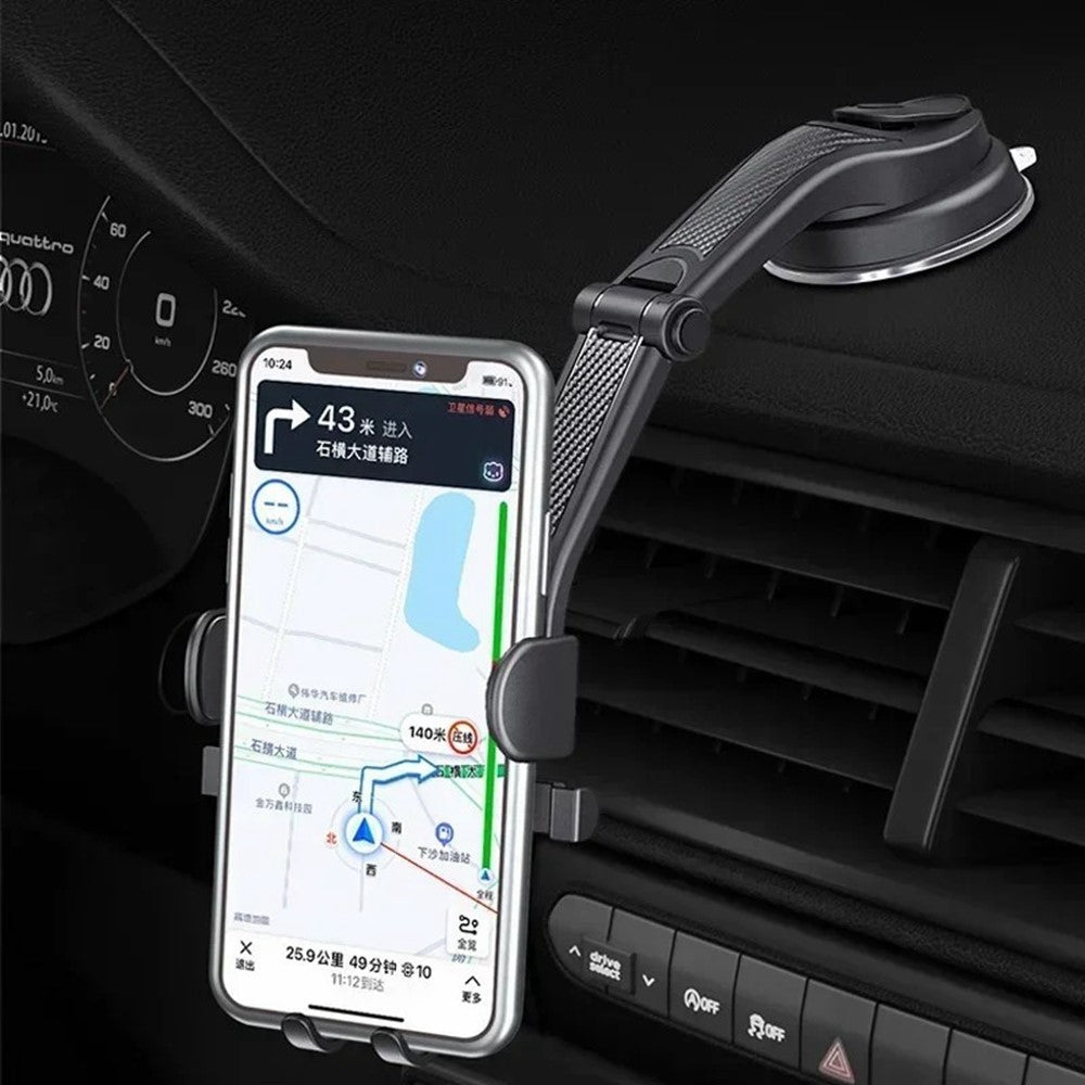 Auto-Handyhalterung für Windschutzscheibe und Armaturenbrett – 360° drehbar & mit Saugnapf