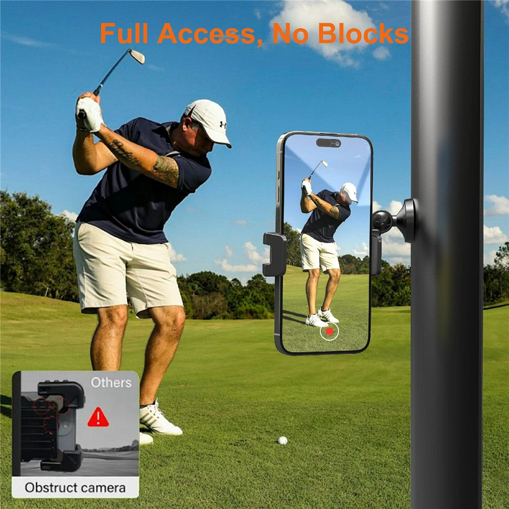 X037 360 Degree Adjustable Cellphone Bracket with Magnetic Base Phone Holder for Gym Equipment