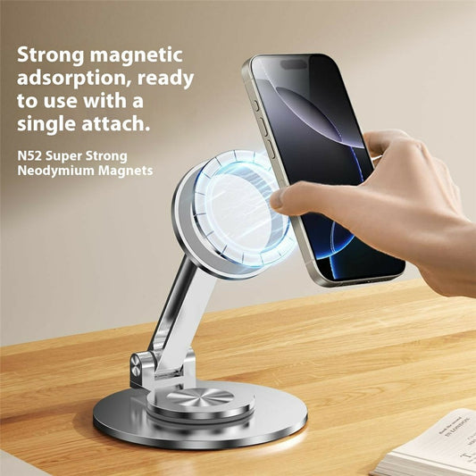 CX-1 Foldable Magnetic Phone Stand 360 Degree Rotatable Desktop Holder Compatible with MagSafe