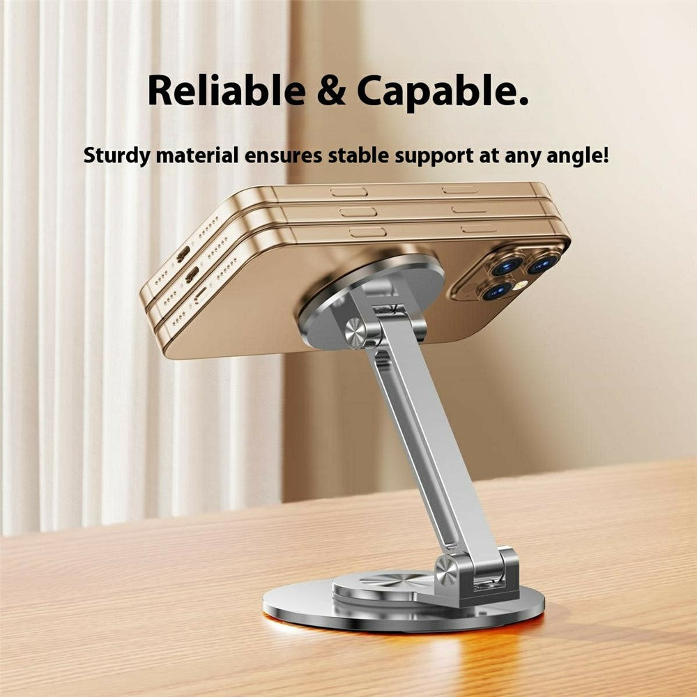 CX-1 Foldable Magnetic Phone Stand 360 Degree Rotatable Desktop Holder Compatible with MagSafe