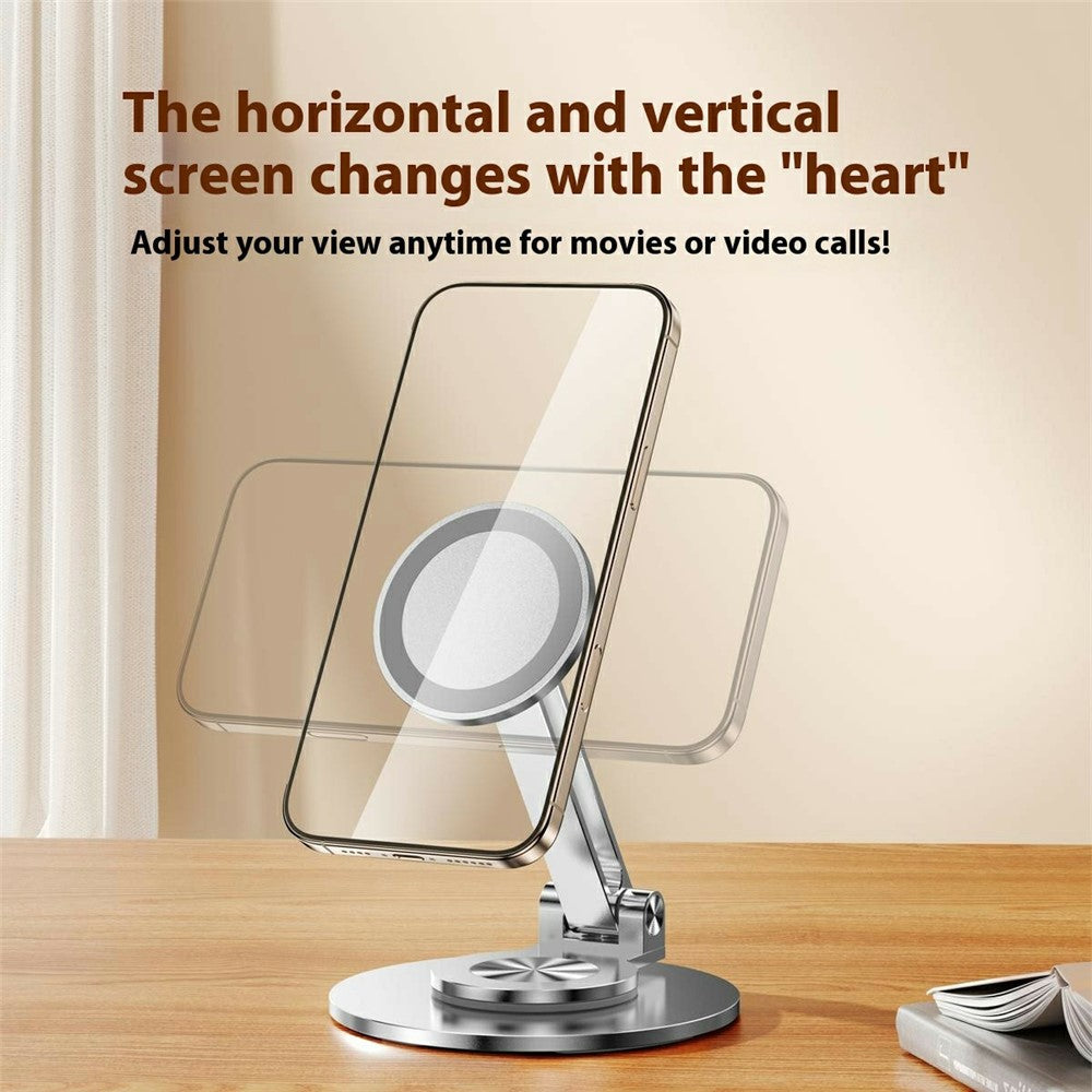 CX-1 Foldable Magnetic Phone Stand 360 Degree Rotatable Desktop Holder Compatible with MagSafe