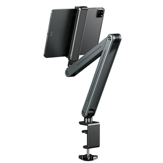 P86 Foldable Tablet Holder Aluminum Alloy 360 Degree Rotation Suspension Arm Mount Tablet Stand for Bed / Desk