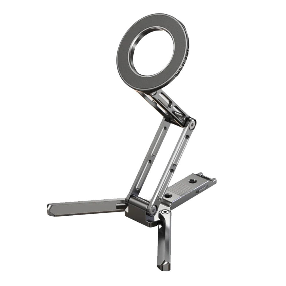 JMARY MS-96 Aluminum Alloy Magnetic Phone Stand Foldable 360° Rotation Desktop Holder for iPhone 12-17 Series