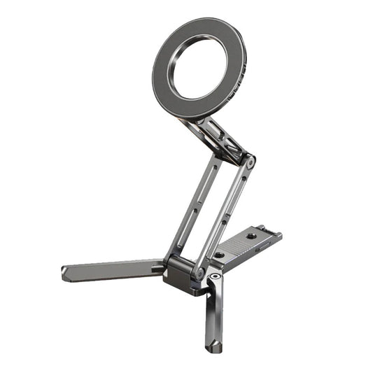 JMARY MS-96 Aluminum Alloy Magnetic Phone Stand Foldable 360° Rotation Desktop Holder for iPhone 12-17 Series