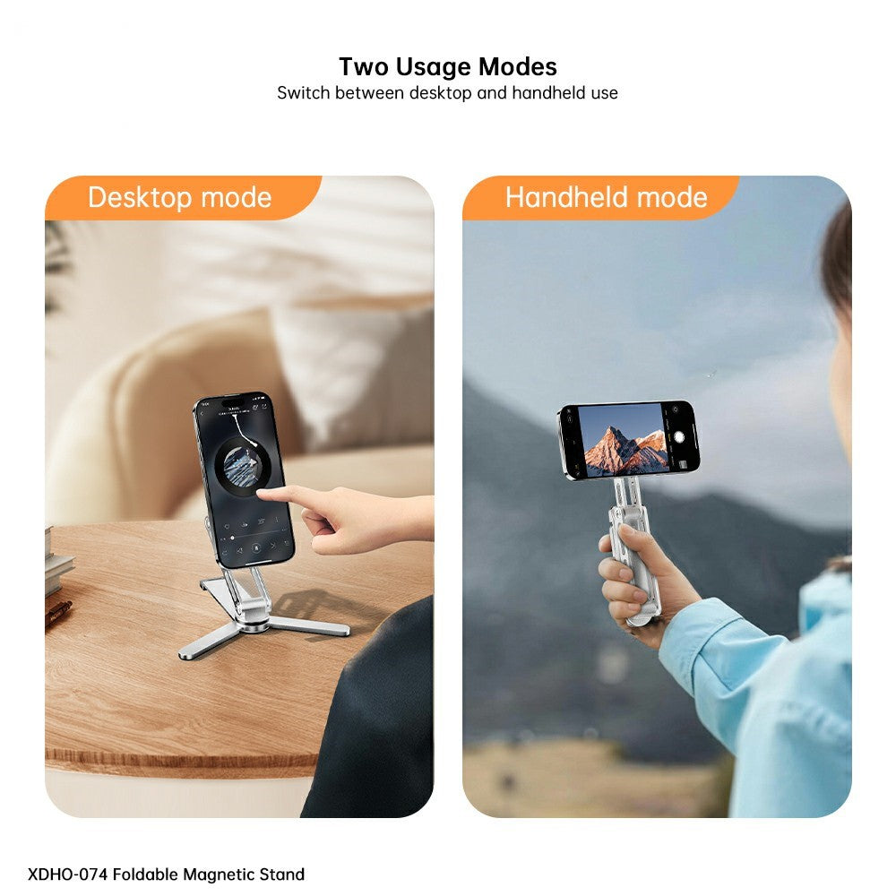 XUNDD XDHO-074 Multi Angle Adjustable Desktop Magnetic Phone Stand Foldable Aluminum Alloy Holder