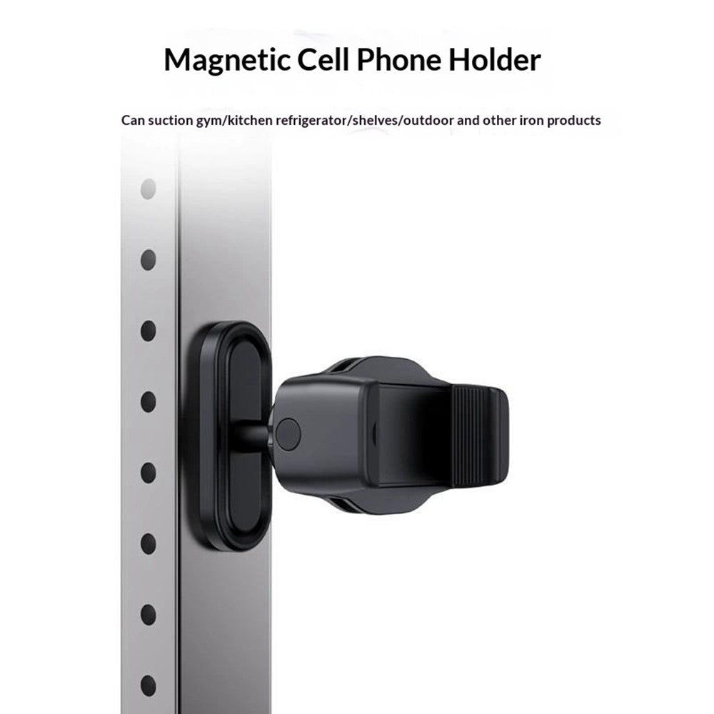 146C Universal Magnetic Phone Holder 360 Degree Rotating Cellphone Stand for Gym / Car / Refrigerator