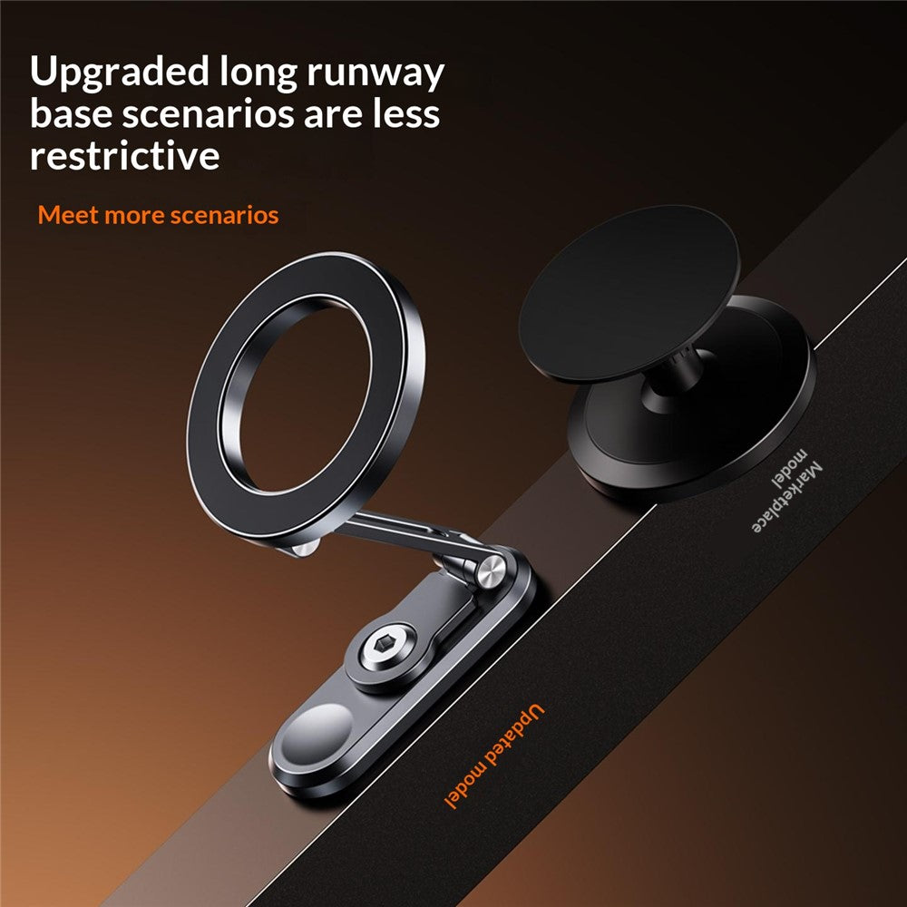 Z25 360 Degree Rotating Dual-Sided Magnetic Phone Stand Foldable Compatible with MagSafe Gym Travel Phone Holder for iPhone 17  /  16  /  15  /  14  /  Samsung  /  Galaxy