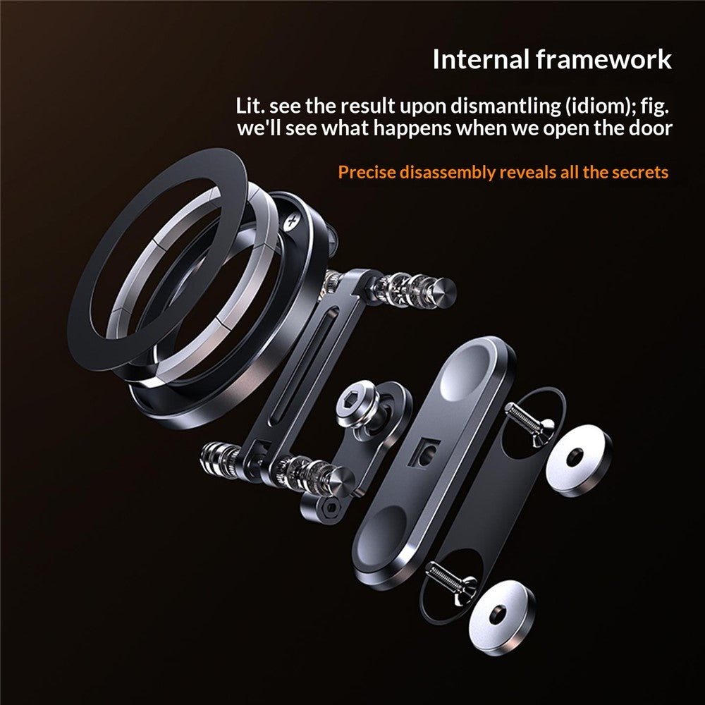Z25 360 Degree Rotating Dual-Sided Magnetic Phone Stand Foldable Compatible with MagSafe Gym Travel Phone Holder for iPhone 17  /  16  /  15  /  14  /  Samsung  /  Galaxy