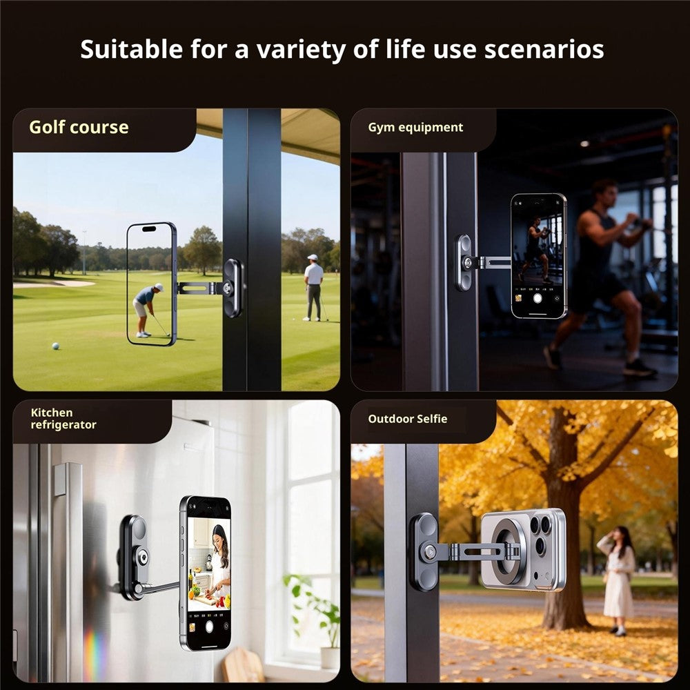 Z25 360 Degree Rotating Dual-Sided Magnetic Phone Stand Foldable Compatible with MagSafe Gym Travel Phone Holder for iPhone 17  /  16  /  15  /  14  /  Samsung  /  Galaxy