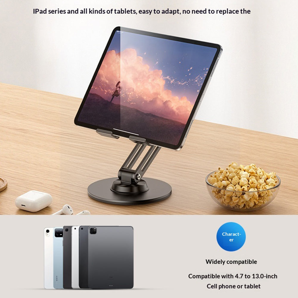 YESIDO C302 Desktop Tablet Stand 360 Degree Rotation 3-Axis Foldable Phone Holder Bracket