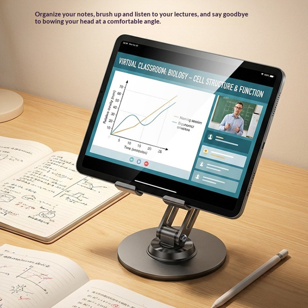 YESIDO C302 Desktop Tablet Stand 360 Degree Rotation 3-Axis Foldable Phone Holder Bracket