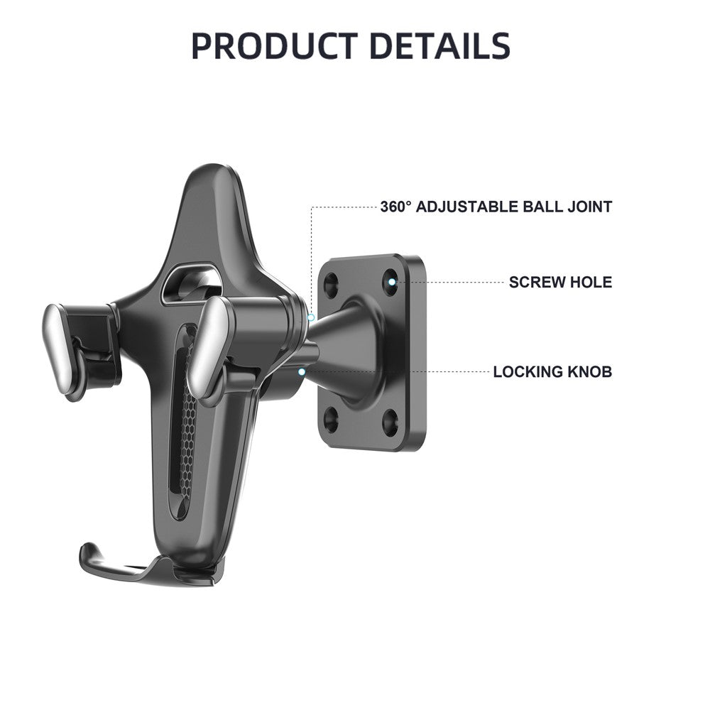 Wall Mount Phone Holder 360 Degree Adjustable Phone Stand for 4.7-7.2 Inch Smartphones
