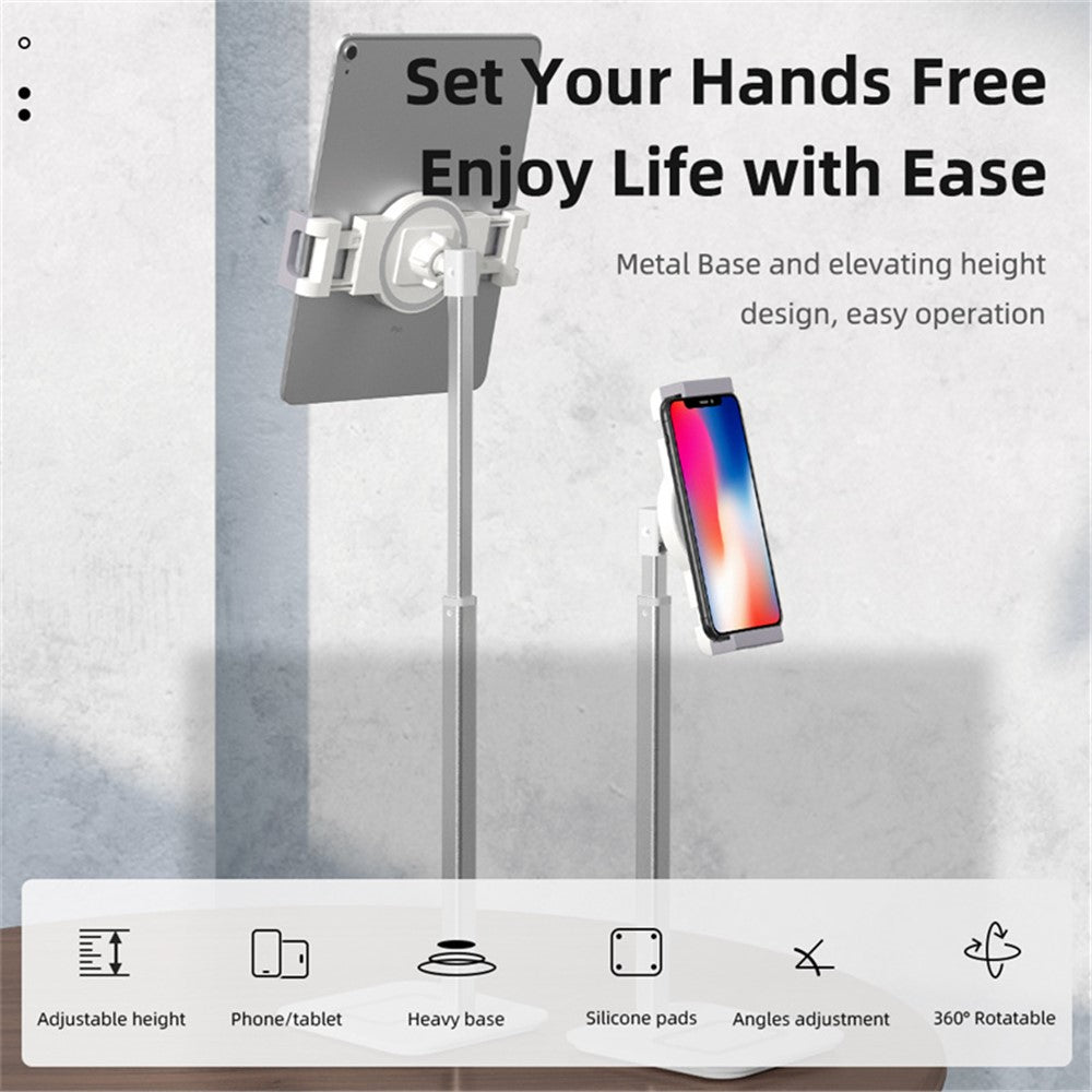 Desktop Mobile Phone Tablet Holder Live Broadcast Bracket Height Adjustable Aluminum Alloy Stand