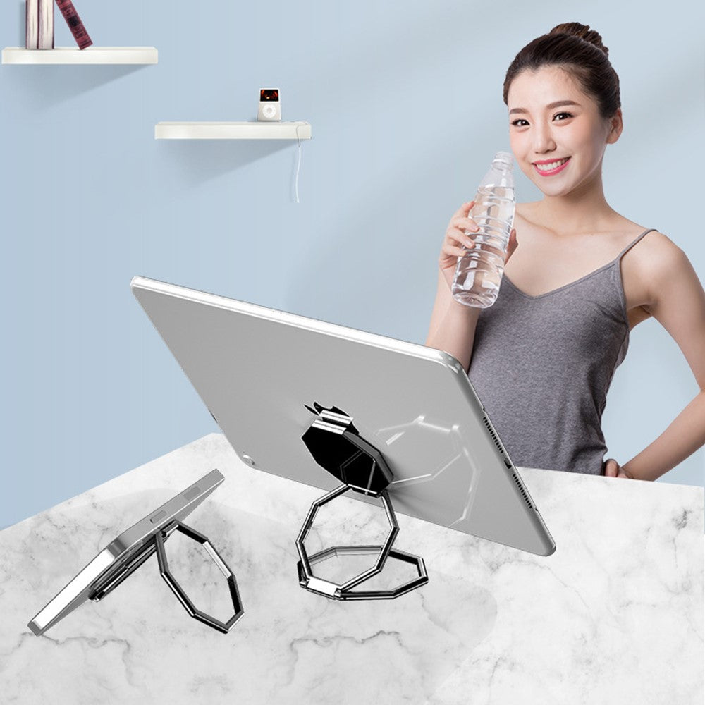 Foldable Metal Magnetic Desktop Ring Shape Phone Tablet Holder Zinc Alloy Cell Phone Stand