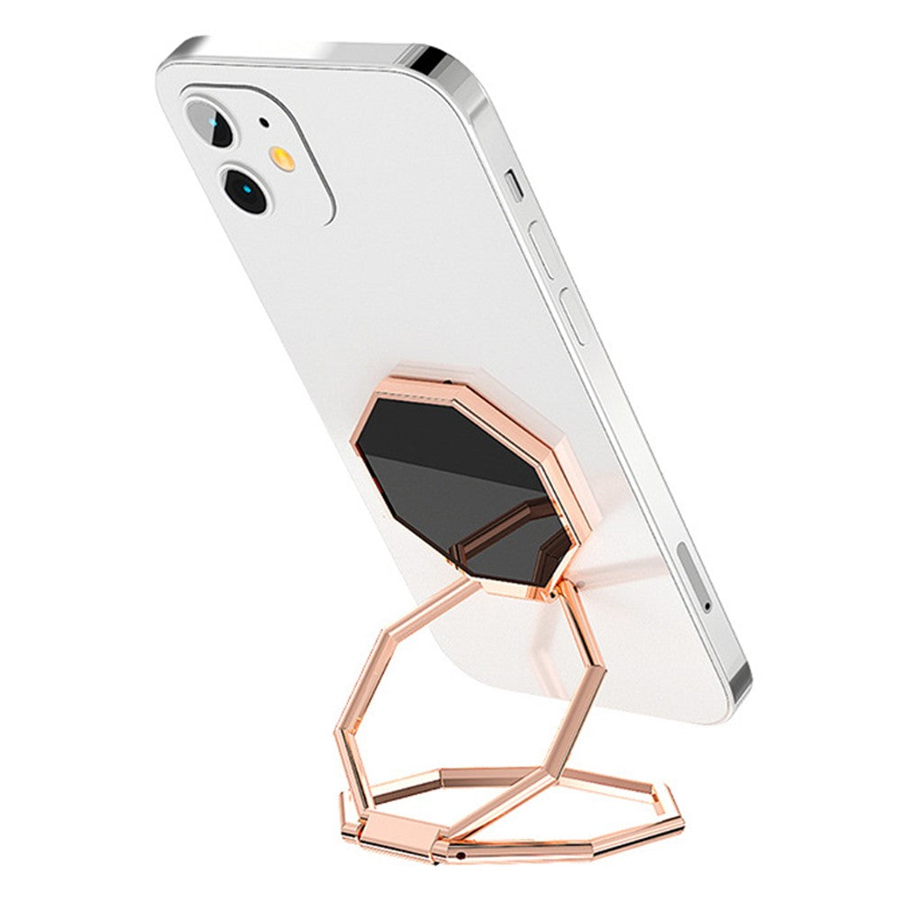 Foldable Metal Magnetic Desktop Ring Shape Phone Tablet Holder Zinc Alloy Cell Phone Stand