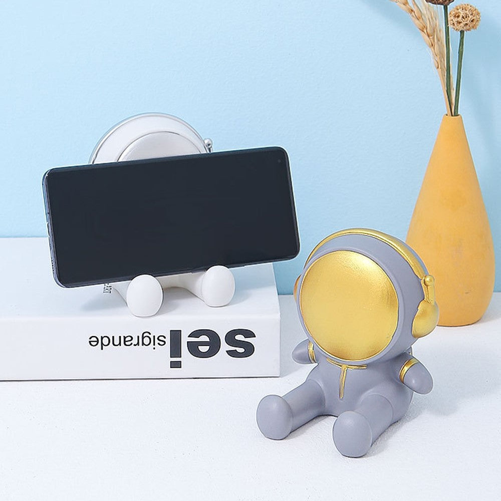 Creative Cartoon Astronaut Mobile Phone Holder Desktop Cellphone Bracket Stand Home Decor