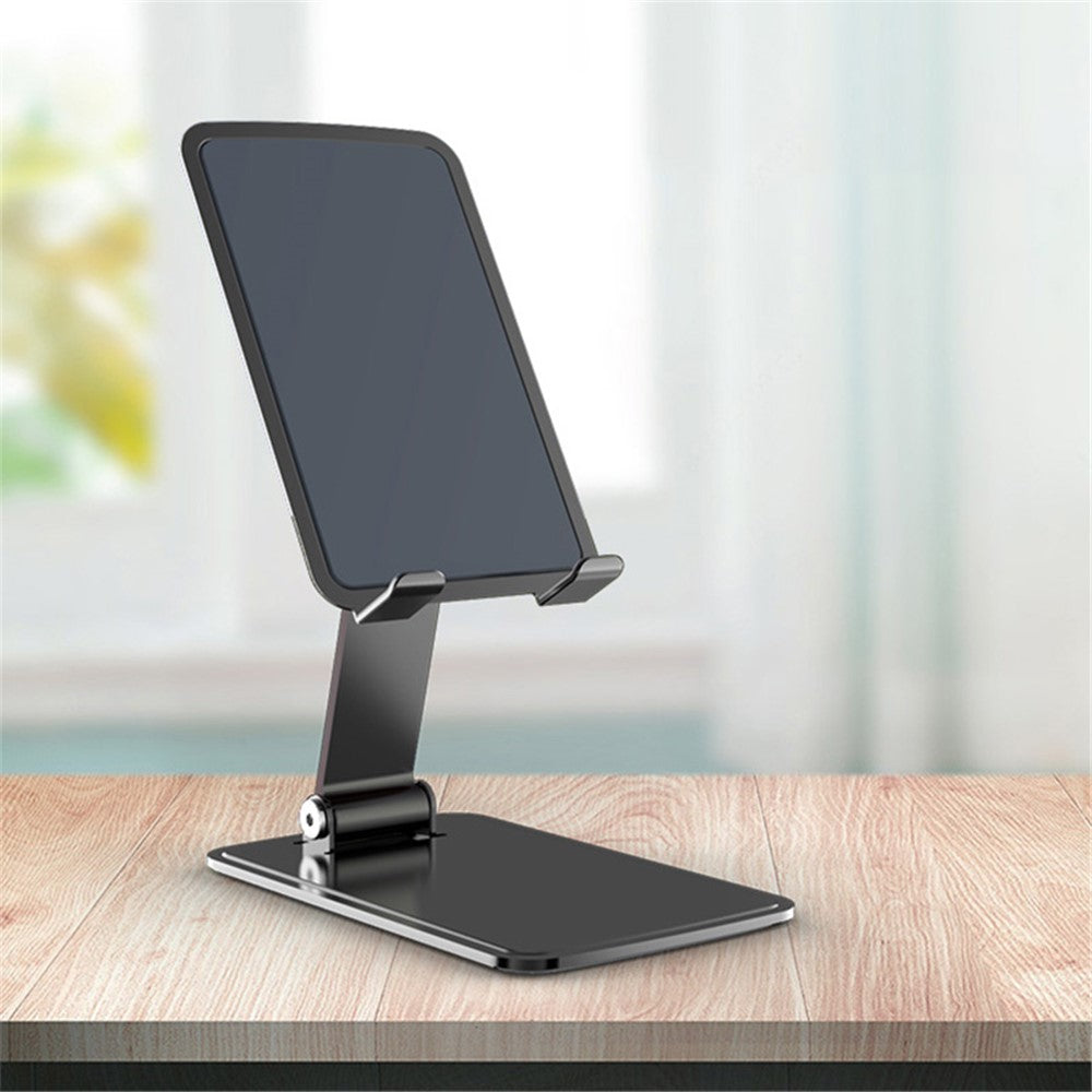 CCT15 Portable Folding Phone Holder Adjustable Anti-Slip Tablets Metal Stand for 4-13 inch Device