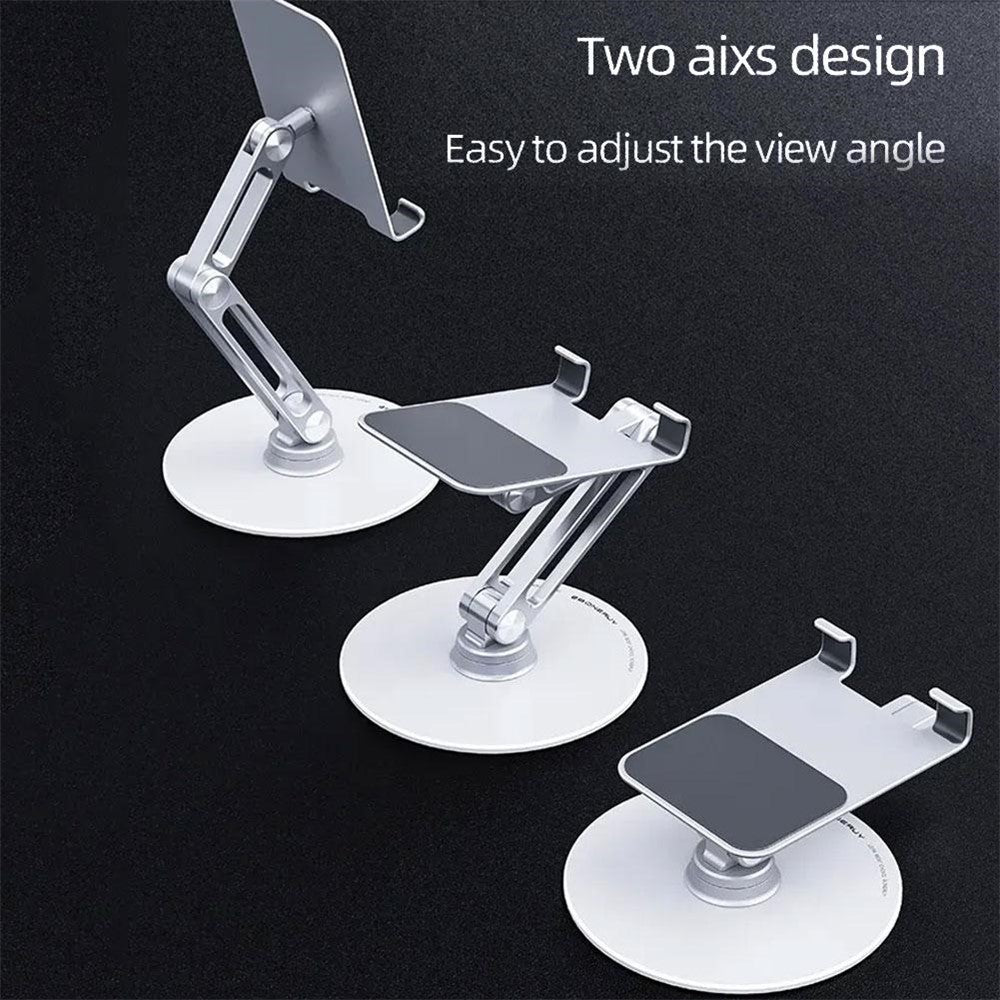 Faltbare Tisch-Handyhalterung – Aus Aluminiumlegierung, für Handys & Tablet, 360° drehbar