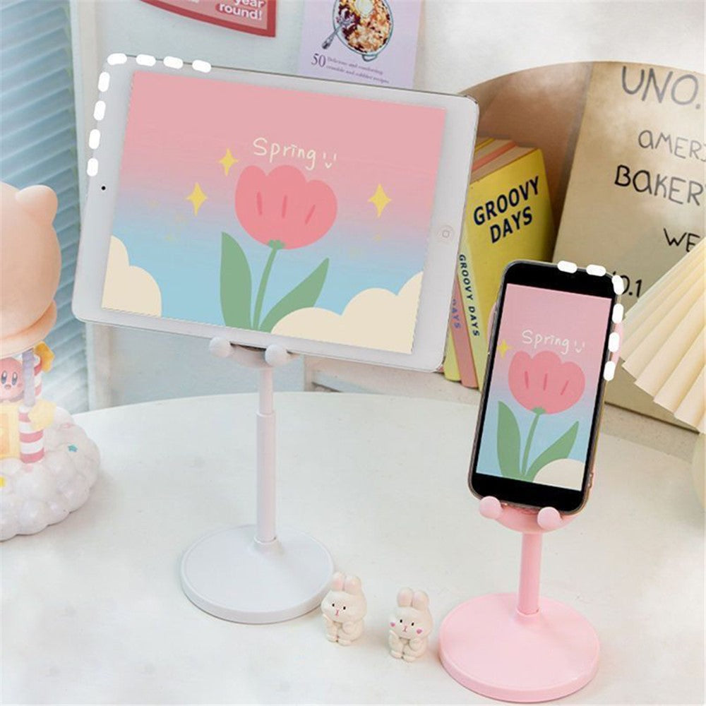 Cute Rabbit Phone Tablet Bracket Desktop Adjustable Cellphone Holder Stand for Devices within 10-inch