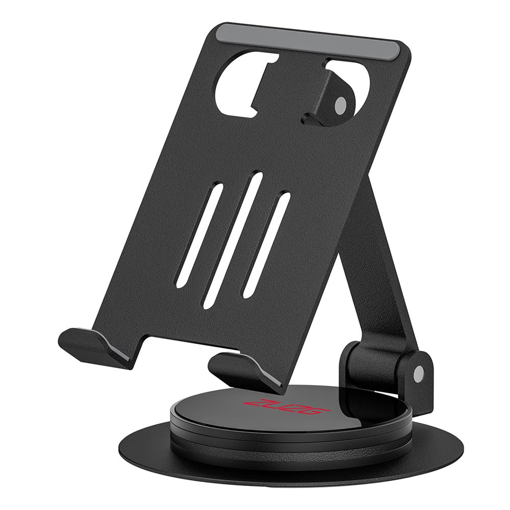 ZUZG Z21 Adjustable Desktop Phone Mount for iPhone 16 / 16 Plus / 16 Pro / 16 Pro Max Carbon Steel Rotary Foldable Phone Tablet Stand Holder