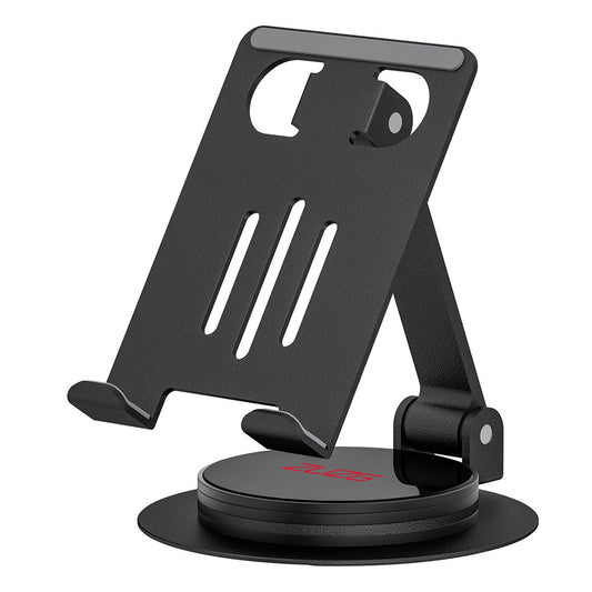 ZUZG Z21 Adjustable Desktop Phone Mount for iPhone 16 / 16 Plus / 16 Pro / 16 Pro Max Carbon Steel Rotary Foldable Phone Tablet Stand Holder
