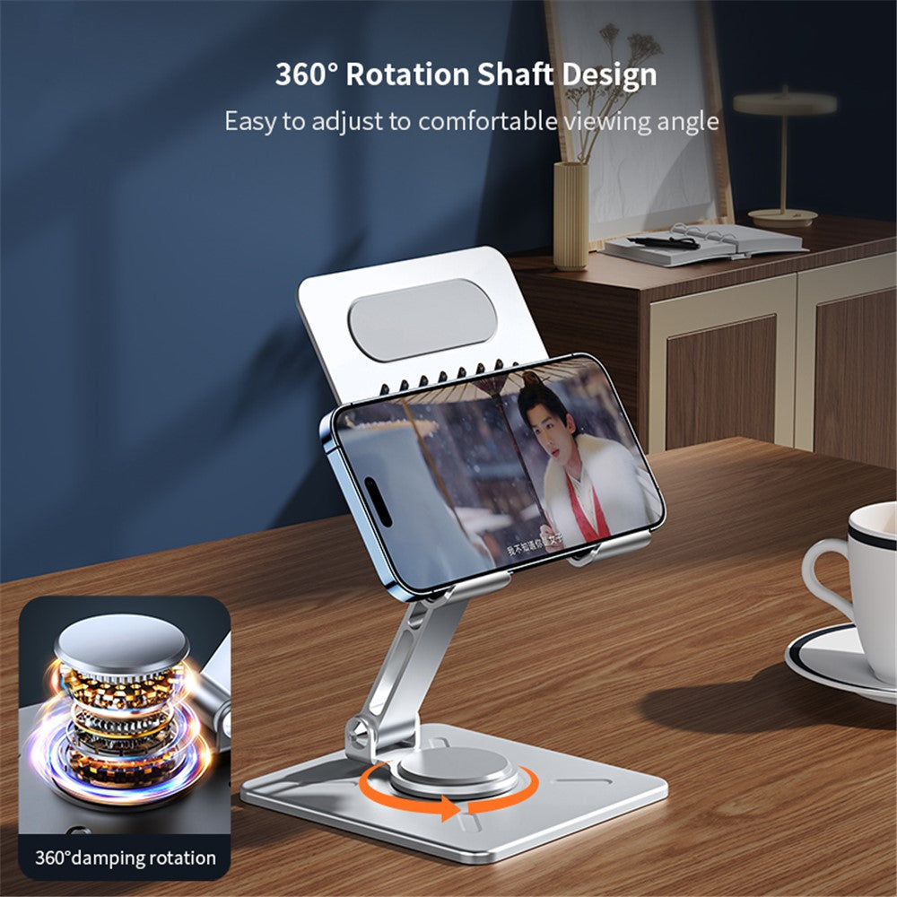 XUNDD XDHO-027 Rotation Foldable Desktop Holder Tablet Stand for iPhone 16 / 16 Plus / 16 Pro / 16 Pro Max
