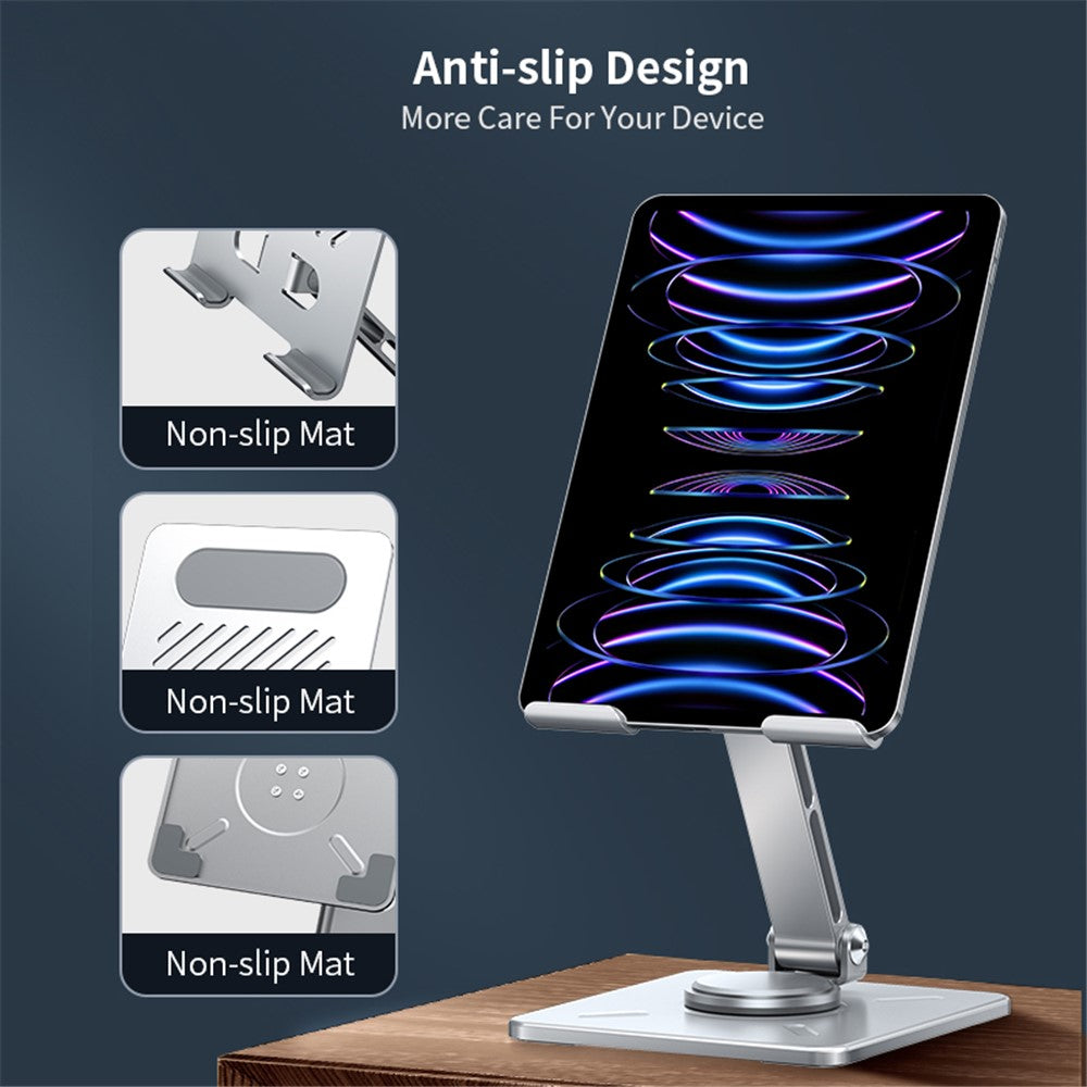 XUNDD XDHO-027 Rotation Foldable Desktop Holder Tablet Stand for iPhone 16 / 16 Plus / 16 Pro / 16 Pro Max