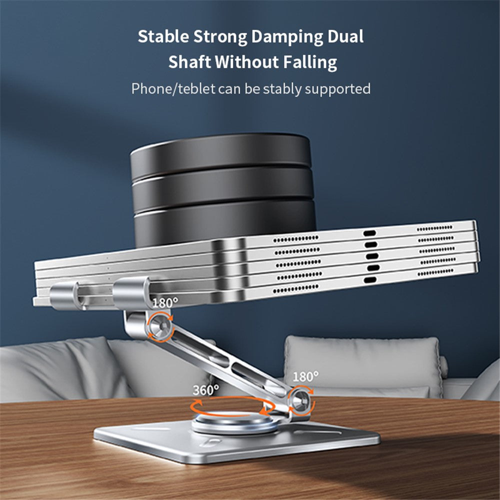 XUNDD XDHO-027 Rotation Foldable Desktop Holder Tablet Stand for iPhone 16 / 16 Plus / 16 Pro / 16 Pro Max