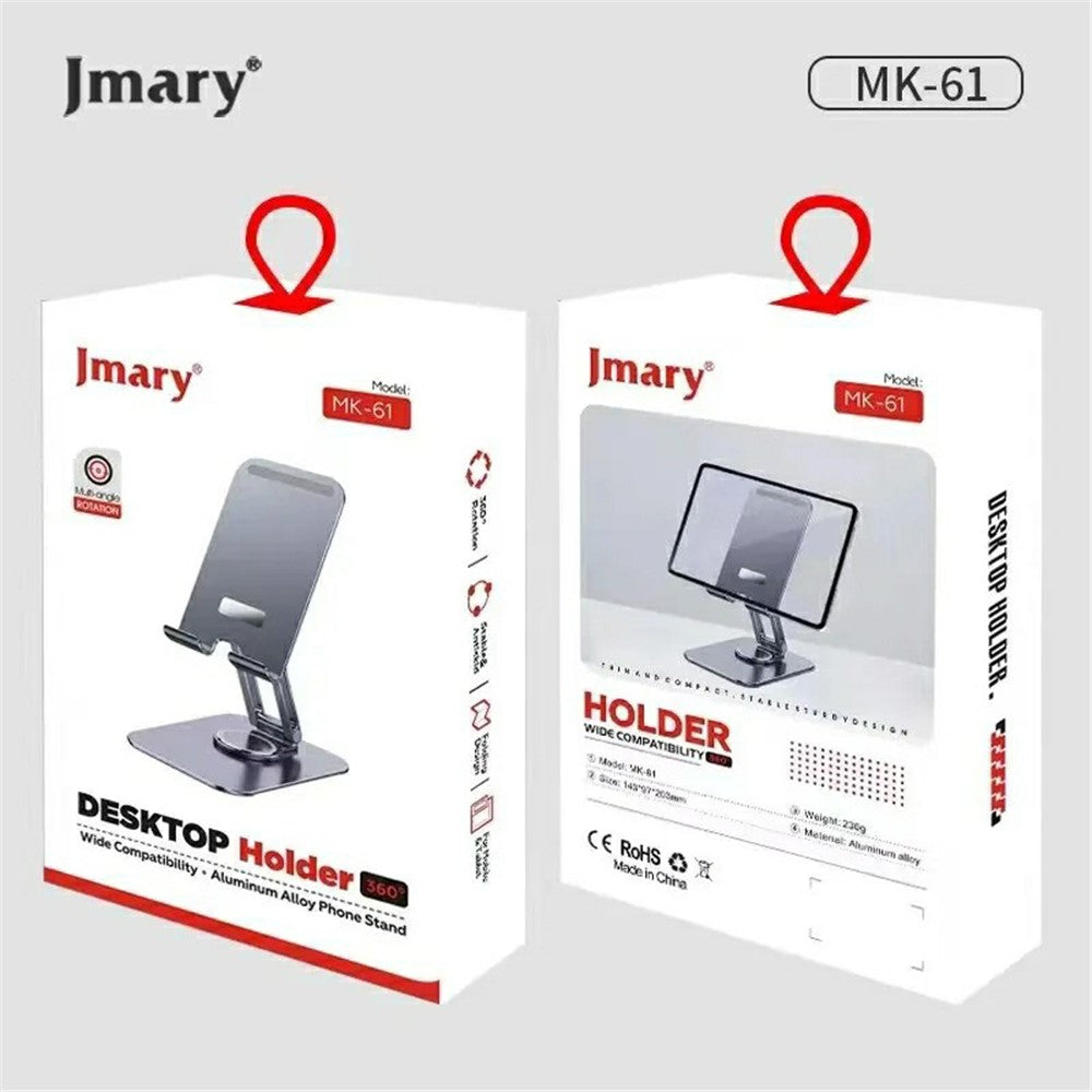 JMARY MK-61 Tischhalterung – Aus Aluminiumlegierung, drehbar, für Handys & Tablets