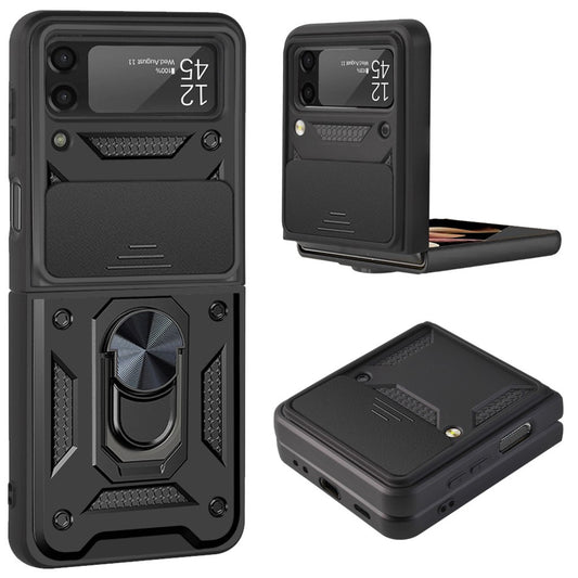 Galaxy Z Flip4 5G – Handyhülle aus Kunststoff und TPU, mit Ständer, mit Kameraschutz
