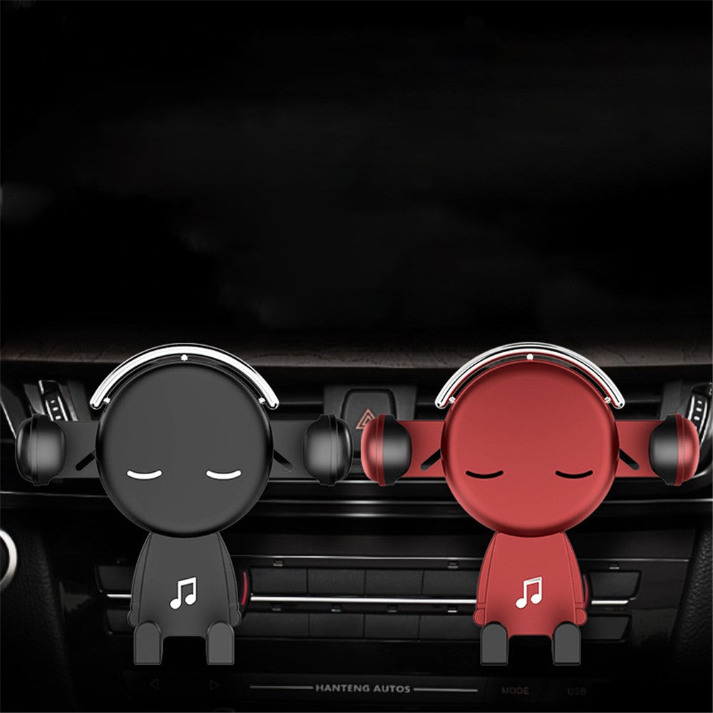 ZLKT-06 360° Rotation Gravity Auto Clamp Cradle Clip Cartoon Car Phone Holder Air Vent Mount